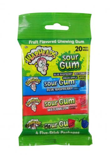 Warheads Sour Gum 4-pack 50g